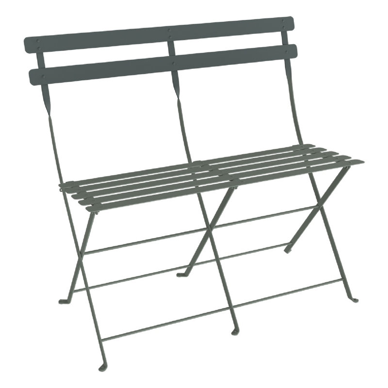 Banc de jardin en acier Bistro, Gris tempête