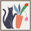 «Cat Vase 6» par Hannah Beisang, reproduction d'art sur toile encadrée