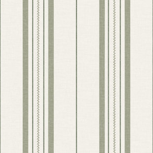 Townhouse Stripe Ivy Peel and Stick Wallpaper