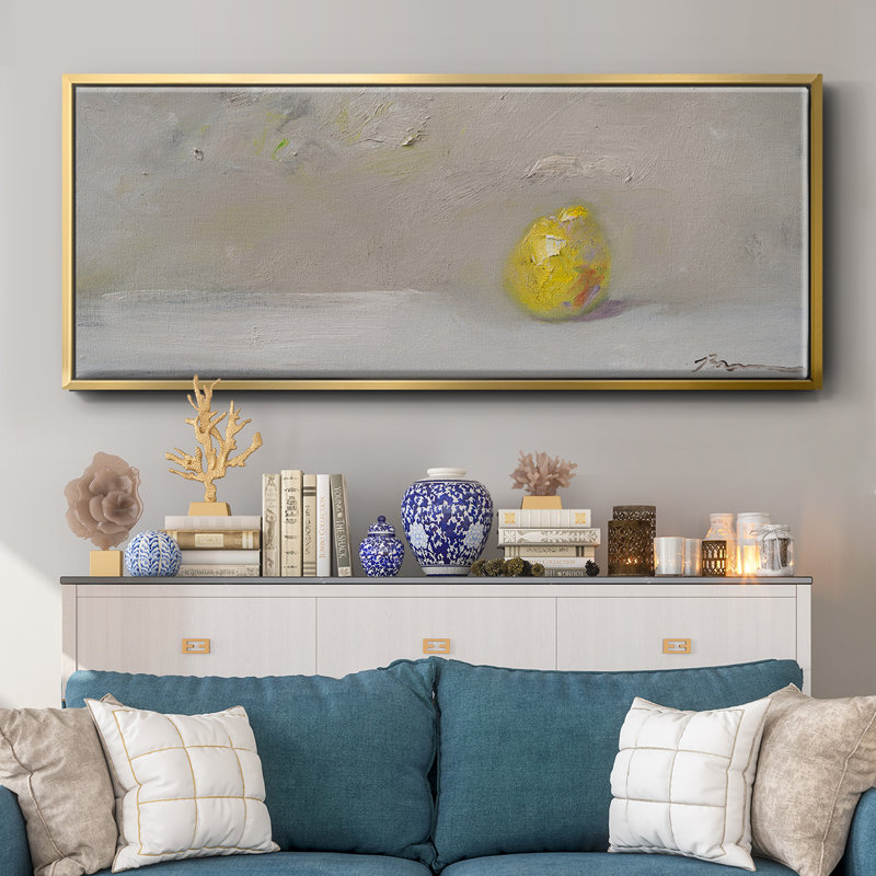 Lime citron - toile encadrée, H 24 po x l 60 po
