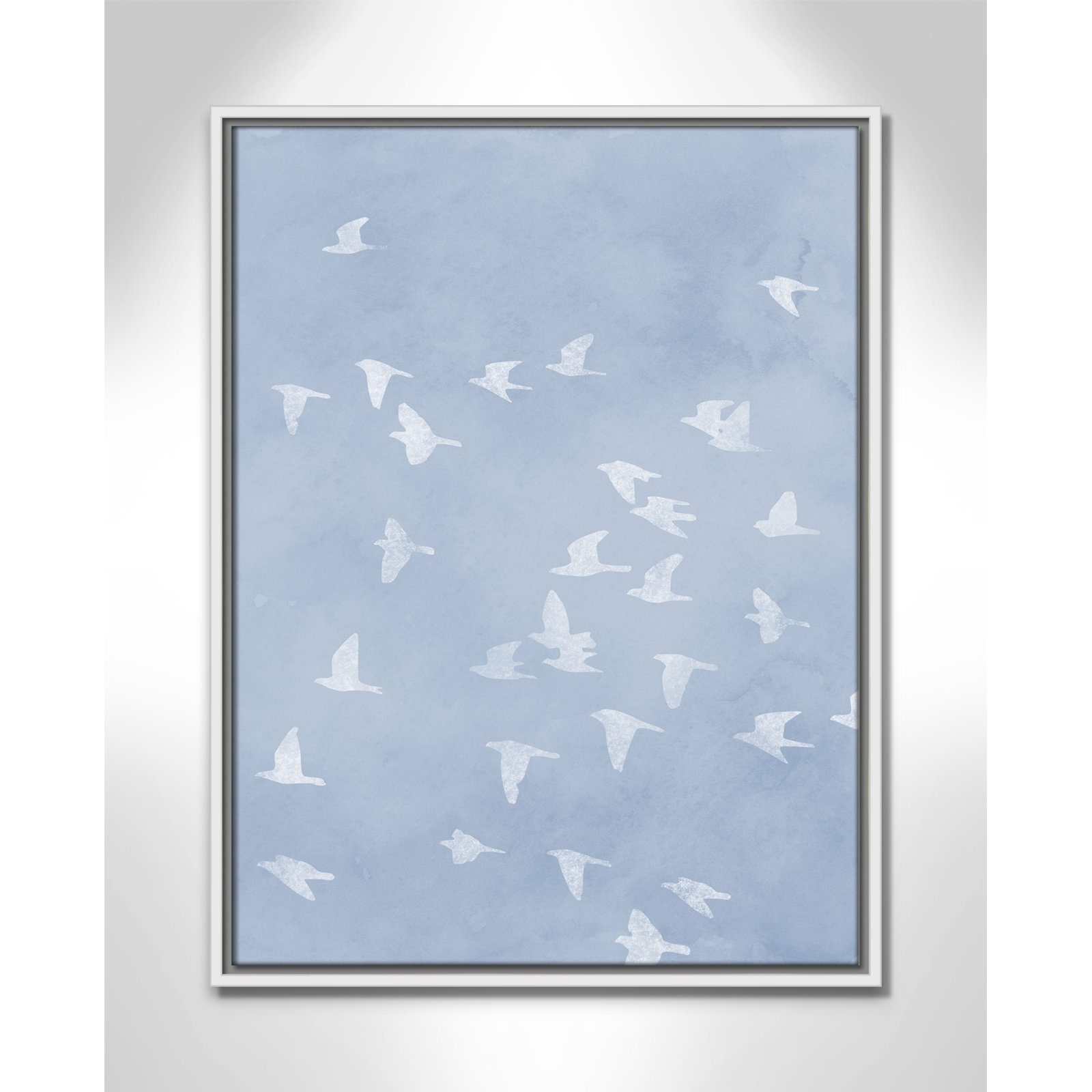 Flying Friends Print by Marcus Prime, 19.5'' W x 25.5'' H, White Floater
