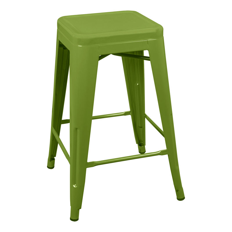 Winbush Counter Stool with Metal Frame, Green