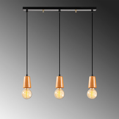 3 - Light Black/Copper Kitchen Island Pendant