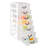 7.1"X5.1"X13.2" Mini Organizer Box Storage Container Case With 7 Clear Desktop Drawer Units,White