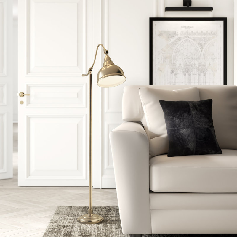 Ukee 63'' Task Floor Lamp, Antique Soft Brass