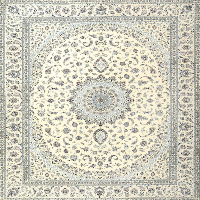 Tapis crème / gris Isabell, Rond 8 pi