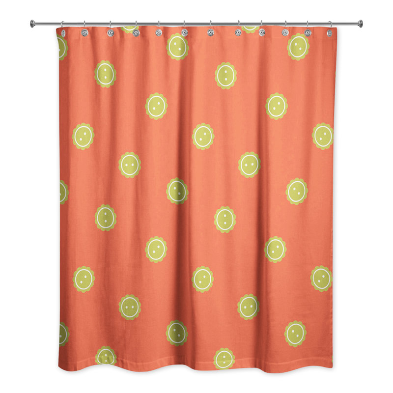 Rideau de douche à bouton simple Fraser, Orange