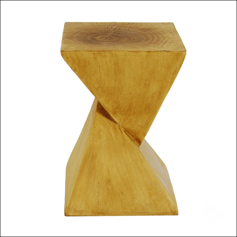 Geometric MGO Side Table With Light Nature Finish, Durable And Stylish For Indoor And Outdoor Use