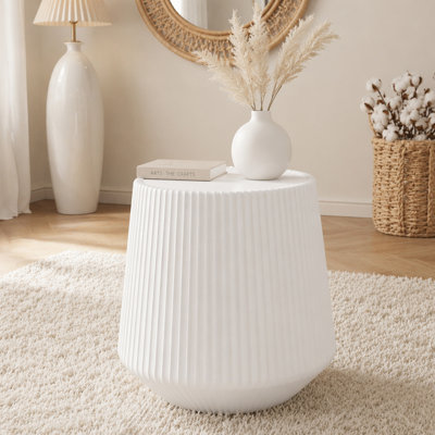 End Table, Round-shaped Side Table for Living Room