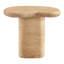 Table d'appoint en faux travertin Elowen