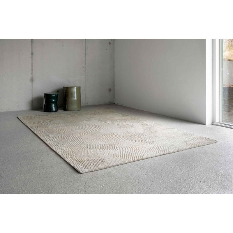 Geometric Area Rug, Round 140cm