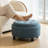 Fabric-covered Circular Footstool With A Removable Lid, Storage Seat, Hand-stitched Buckle Decoration Design, Suitable For Use In Living Rooms, Bedrooms, And Offices.-1190628349
