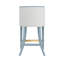 Klismos Leg Counter Stool With Performance White Linen Upholstery In Cerused Oak Lacquer-37240544