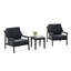 Ensemble de patio d'extérieur pour deux personnes en teck avec coussins et table d'appoint Marlo-745366178-745366182