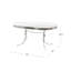 Brilliana Oval Metal Base Dining Table