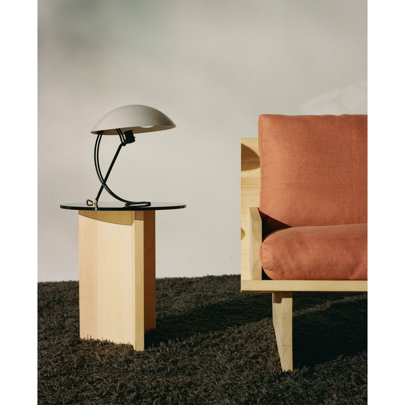Rugosa Glass End Table