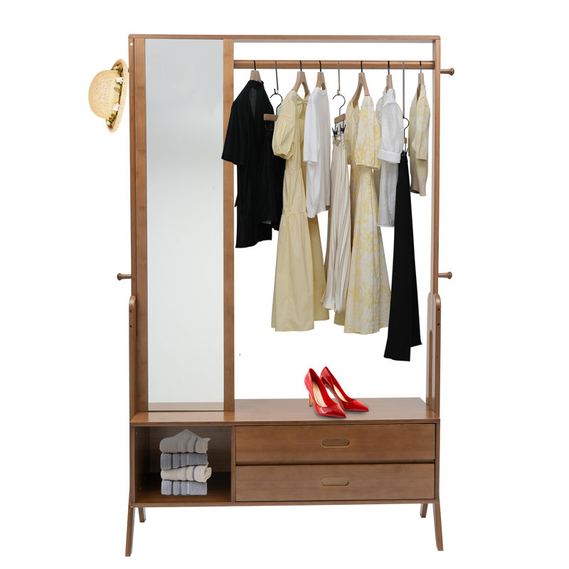 Armoire en bambou pour garde-robe autoportante