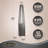 Fire Sense Pyramid Flame Patio Heater 40,000 BTU, Propane Heater Tower with Wheels - Hammered Platinum Finish