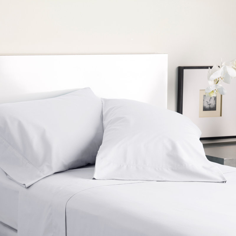 Modern Living 300 Thread Count Satin Pillowcase, Standard, True White