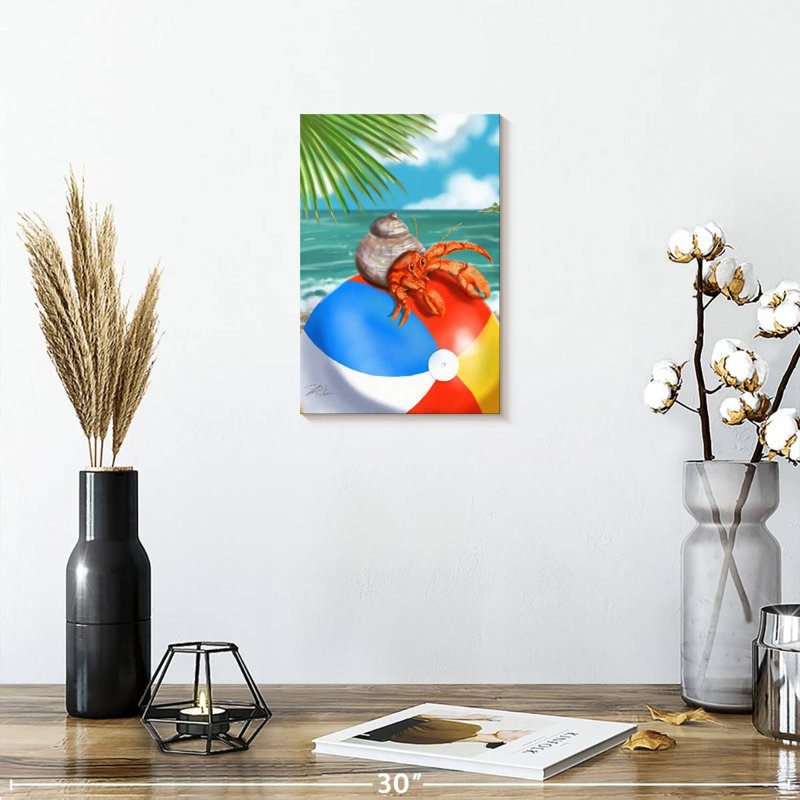 Brampt Beach Friends Hermit Crab, 12" H x 8" W