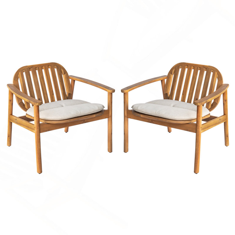 Fauteuil club avec coussin, ensemble de 2