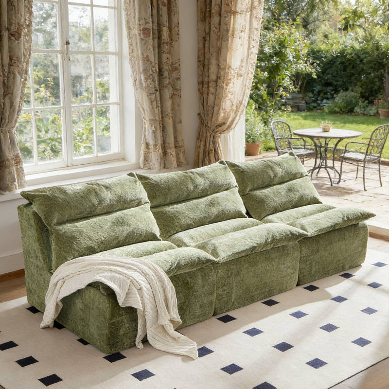 Practical Fully Compressed Lounge Chair Boosts Home Charm Ideal For Daily Relaxation & Small Space Living, Green