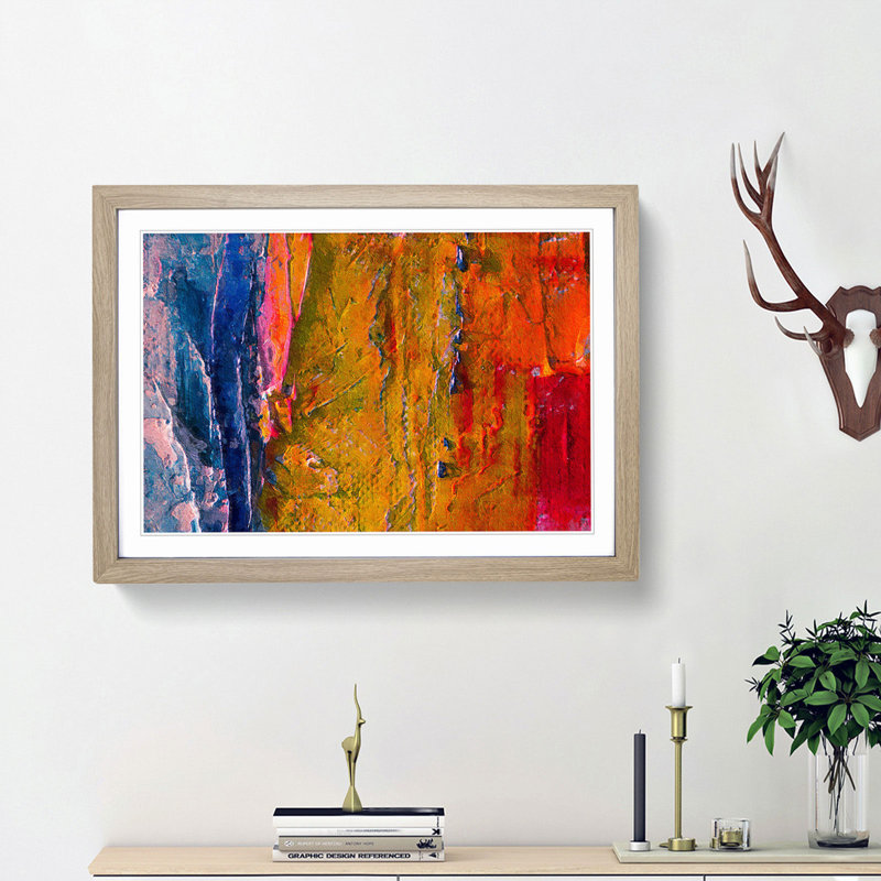 Abstract Vol.381 by S.Johnson - Framed Print, Oak Framed, 33cm H x 45cm W x 2cm D