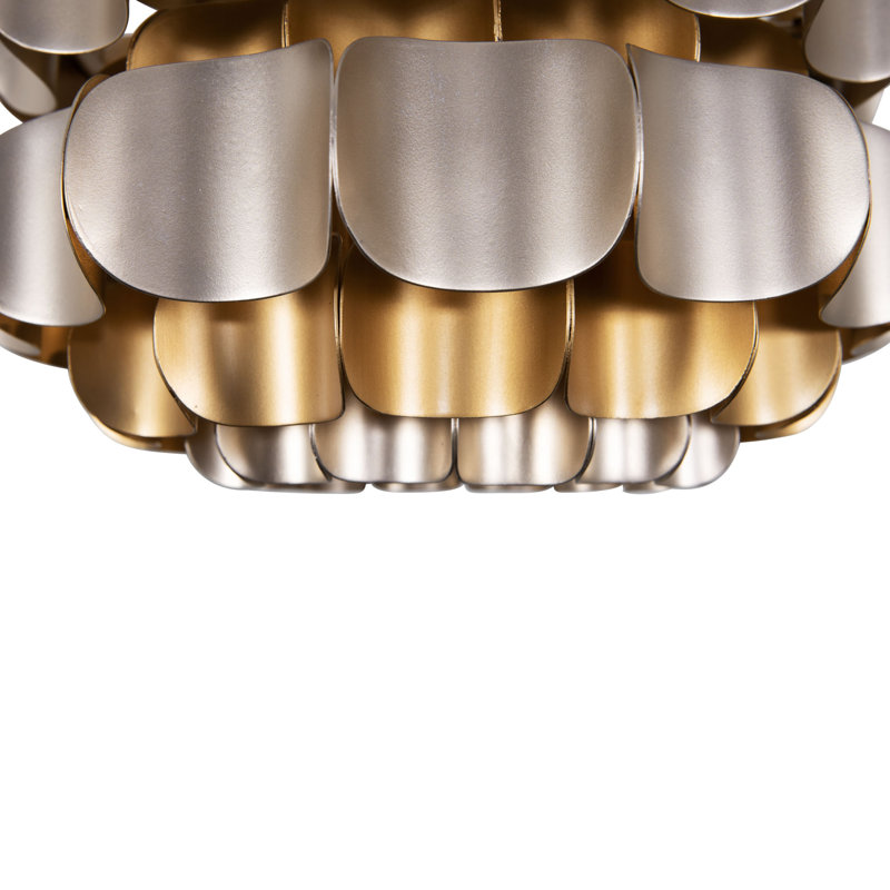 Luminaire suspendu 1 lumière Swoon, Or antique / poussière d'or