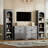Storage Cabinet,TV Stand With Bookshelf, Rustic Versatile Sideboard With Adjustable Shelves For Living Room, -1016701986