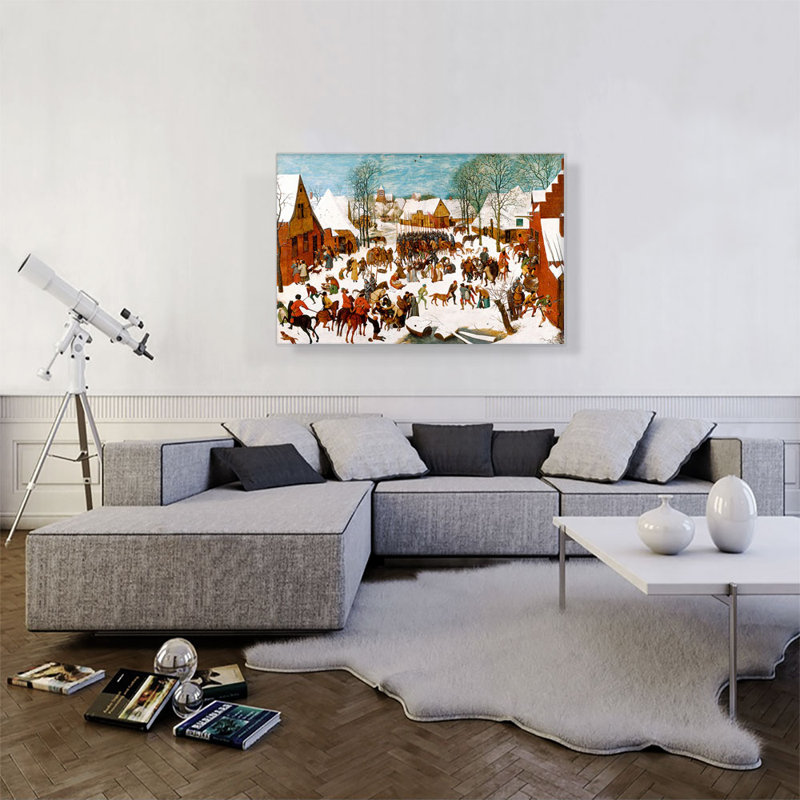 "Massacre of the Innocents 1567" par Peter Bruegel l'Ancien, reproduction d'art sur toile tendue, H 26 po x l 40 po x 1,5 po