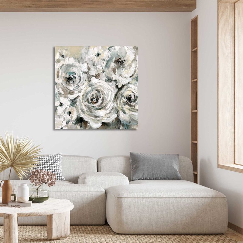 «Soft Fragrance II» par Carol Robinson - Peinture, L 18 po x H 18 po, Toile tendue