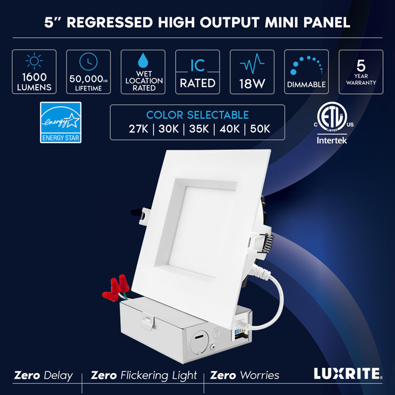 5 in. Tunable 18 W Dimmable LED Canless