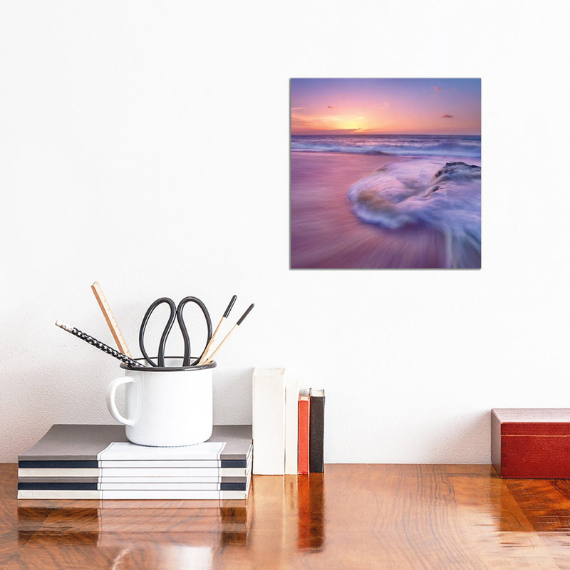 Sandy Beach At Sunset, Oahu, Hawaii by Tim Fitzharris - Wrapped Canvas Print, 30.48 cm H x 30.48 cm W