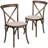 Arquit Series Stackable Wood Cross Back Bistro Dining Chair with Cushion-1004673627