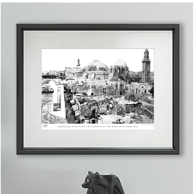 Jerusalem, View With The Church Of The Holy Sepulchre 1858 - Single Picture Frame Print, 40cm H x 50cm W x 2.3cm D