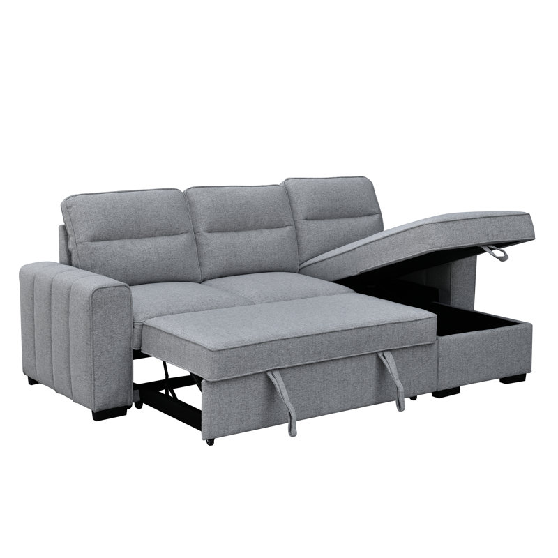 Canapé-lit modulaire faisant face à la droite avec rangement Delphin