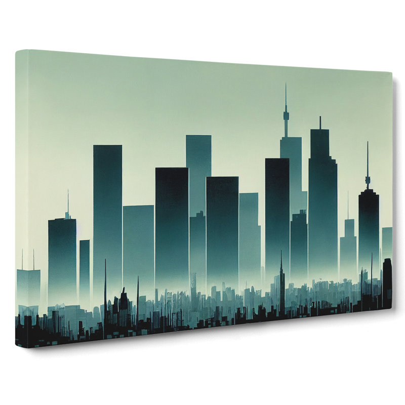 Astounding Skyscraper Skyline - Wrapped Canvas, 35cm H x 50cm W x 3cm D