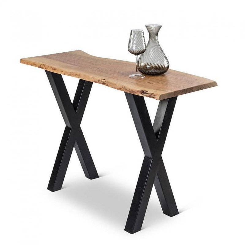 Carmelin Solid Wood Top Console Table, 30" H x 16" W x 43" D