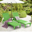 Ensemble de chaise longue d'extérieur en polyrésine imperméable, légère et réglable Nestl-128015116-128761120