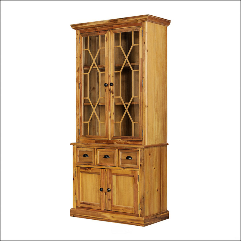 Armoire de charme avec charme rustique et options de rangement polyvalentes, Bois naturel / brun