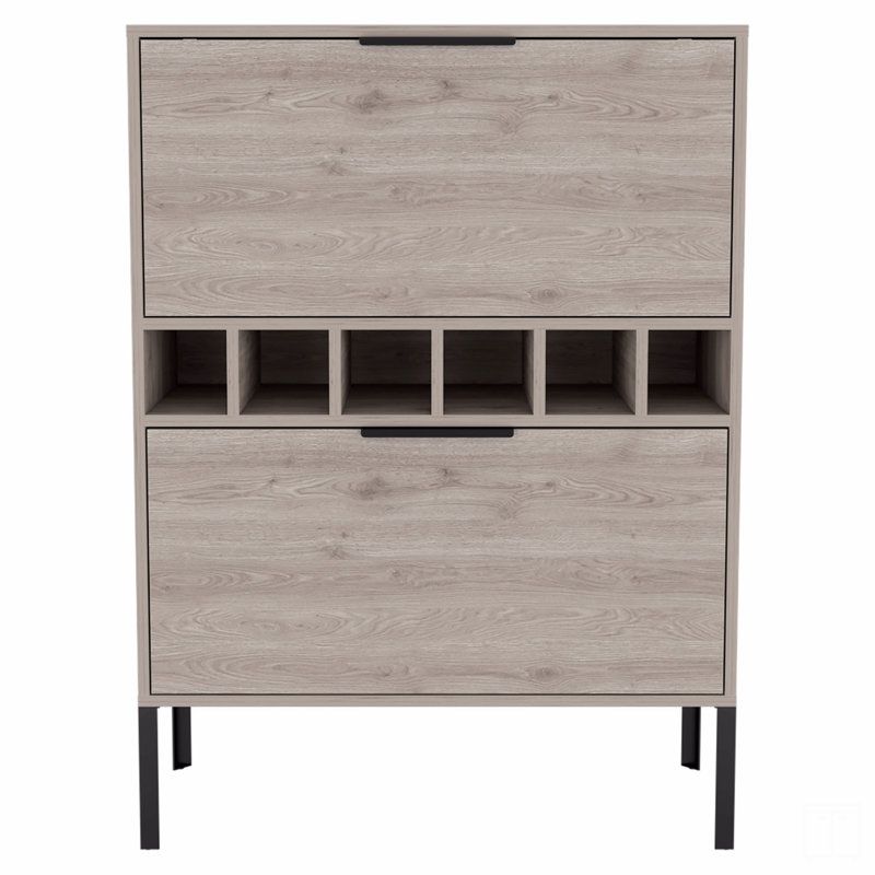 6-Bottle Rectangle Bar Cabinet