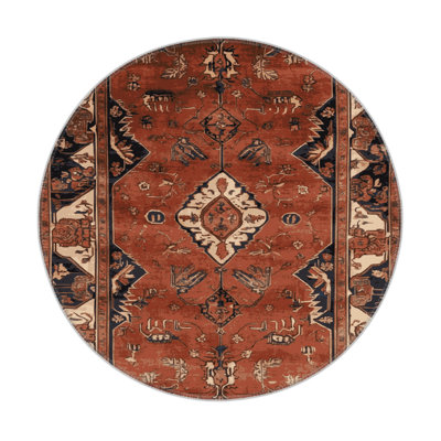 Tapis d'intérieur et d'extérieur brun Persian