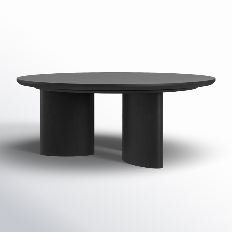 Barnard Round Wood Coffee Table, Black