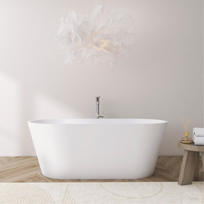 Baignoire de trempage autoportante de 65 pouces pour salle de bain