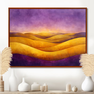 «Countryside Golden Hills At Twilight II», art mural grande campagne