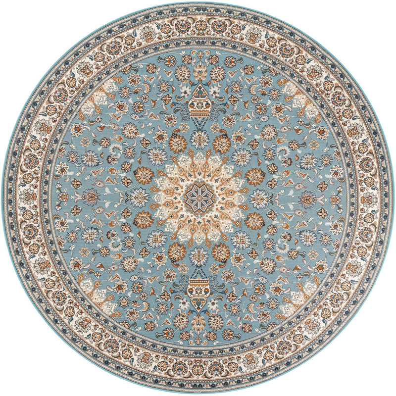 Tapis traditionnel bleu Tollefson, Rond 10pi