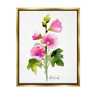«Pink Watercolor Blossoms Floater Frame» par Alexandria Gilbert Kincaid sur