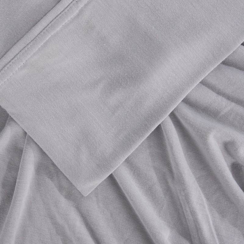 Bedgear Hyper-Wool Sheet Set - Warmth without Overheating - Breathable Soft Bedding, Light Grey, Split King/Split Cal. King