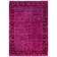 Overdyed Hand-Knotted Wool Modern-Contemporary Pink Area Rug 10' 2" x 14' 2"