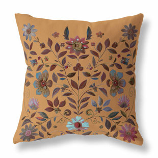 Symmetrical Flora Indoor/Outdoor Pillow